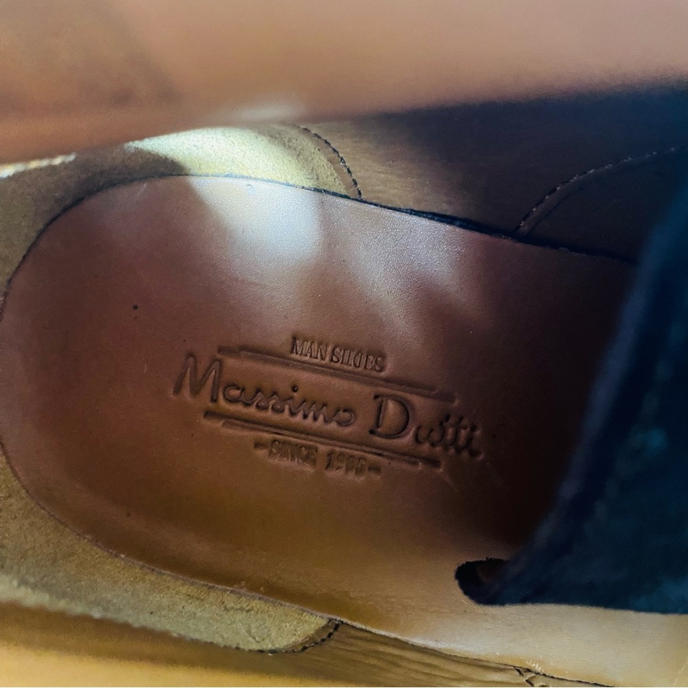 Massimo Dutti Men Suede Oxford Shoes Size 43 Brown Dress Lace Up NWOT - Picture 9 of 11